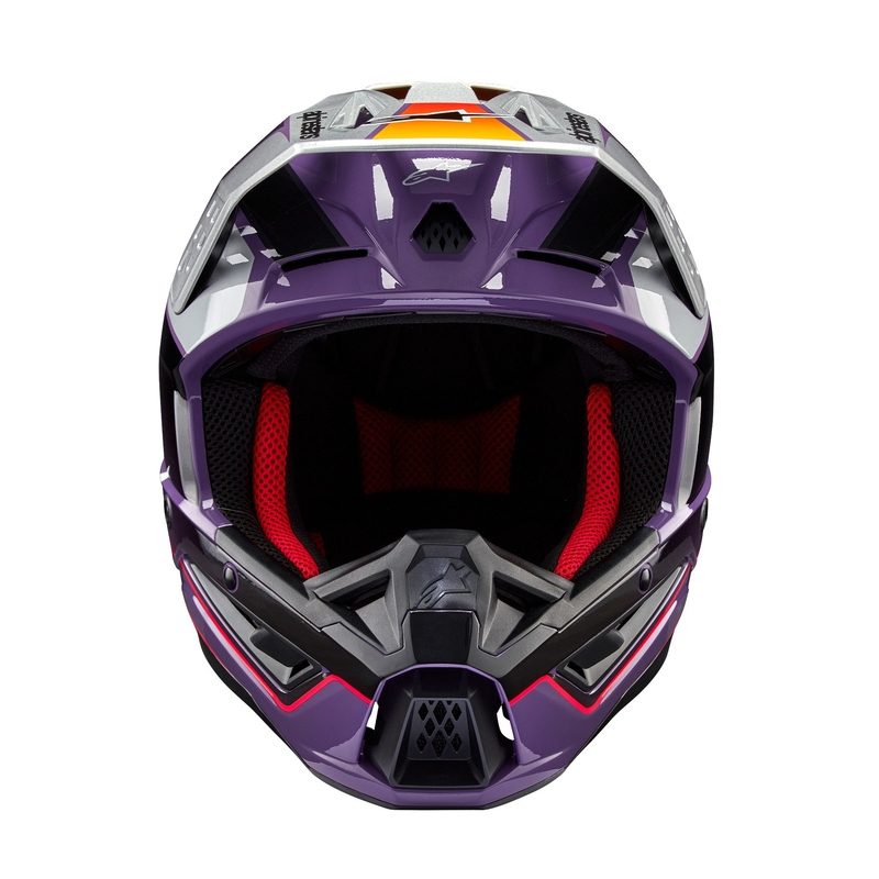 Alpinestars S-M5 Sail motokrossz bukósisak lila-fekete-ezüst