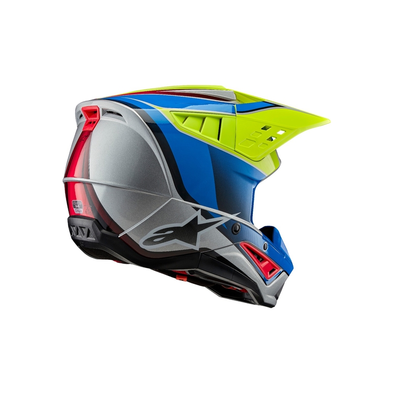 Alpinestars S-M5 Sail motokrossz bukósisak fluo sárga-kék-ezüst