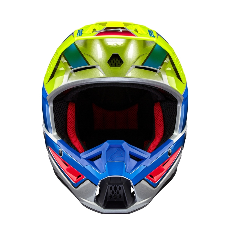 Alpinestars S-M5 Sail motokrossz bukósisak fluo sárga-kék-ezüst