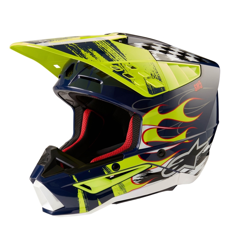 Alpinestars  S-M5 Rash motokrossz bukósisak kék-fluo sárga