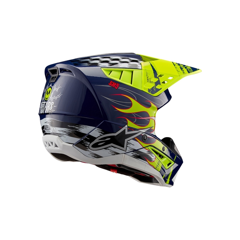 Alpinestars  S-M5 Rash motokrossz bukósisak kék-fluo sárga