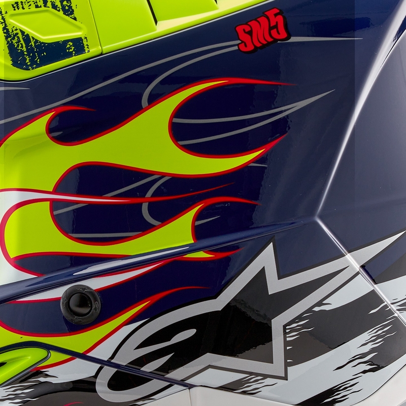 Alpinestars  S-M5 Rash motokrossz bukósisak kék-fluo sárga