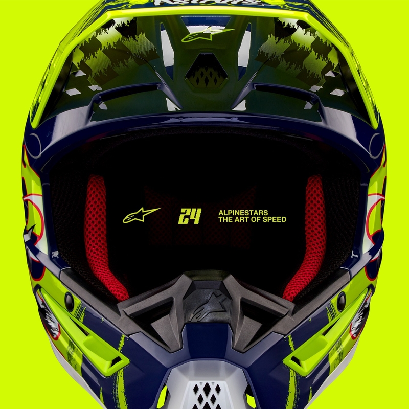 Alpinestars  S-M5 Rash motokrossz bukósisak kék-fluo sárga