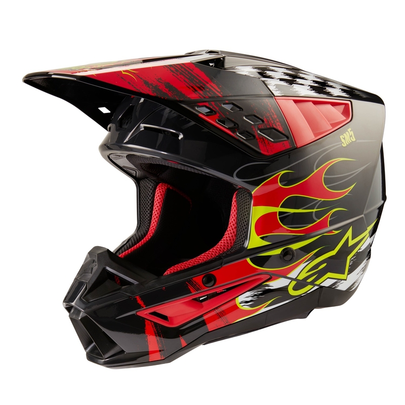Alpinestars S-M5 Rash motokrossz bukósisak szürke-fluo piros