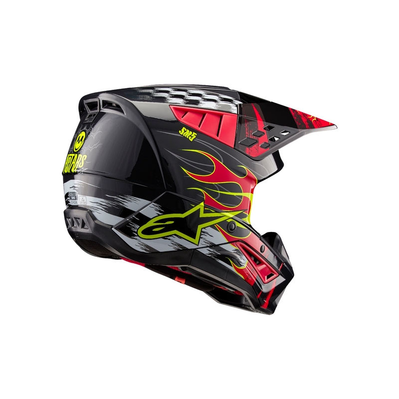 Alpinestars S-M5 Rash motokrossz bukósisak szürke-fluo piros
