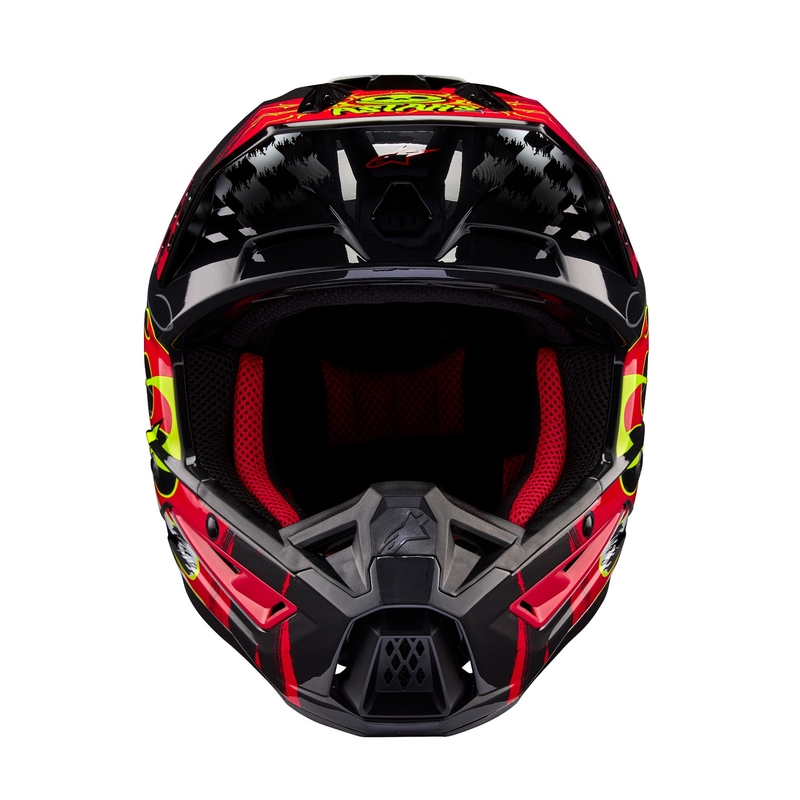 Alpinestars S-M5 Rash motokrossz bukósisak szürke-fluo piros
