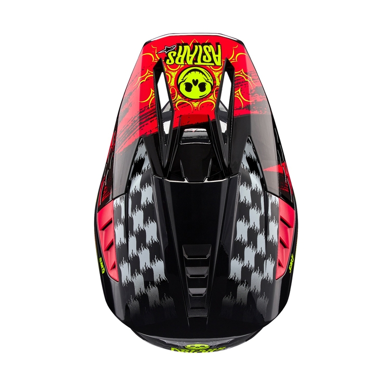 Alpinestars S-M5 Rash motokrossz bukósisak szürke-fluo piros