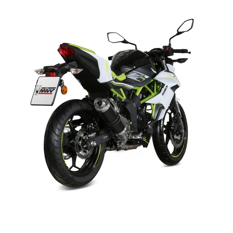 Kipufogóvég STORM GP Acélos fekete részére KAWASAKI Z 125 2019-2024, KAWASAKI Ninja 125 2019-2024