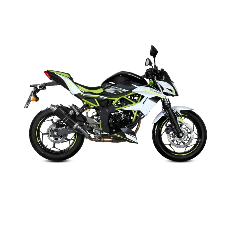 Kipufogóvég STORM GP Acélos fekete részére KAWASAKI Z 125 2019-2024, KAWASAKI Ninja 125 2019-2024