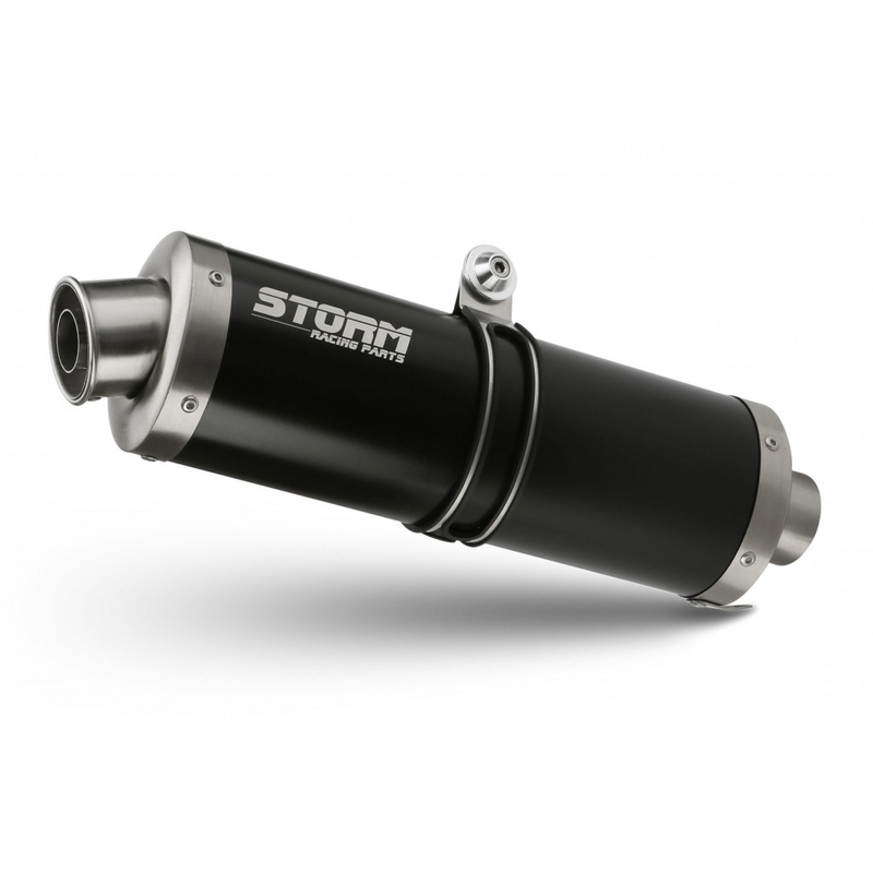 Kipufogóvég STORM OVAL Acélos fekete