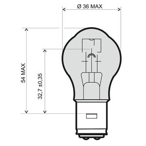 Izzó RMS 246510311 12V 35/35W, S2 BA20D fehér