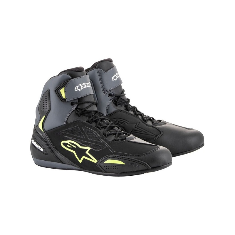 Alpinestars Faster-3 Drystar motoros csizma fekete-szürke-fluo sárga