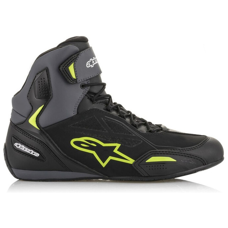 Alpinestars Faster-3 Drystar motoros csizma fekete-szürke-fluo sárga