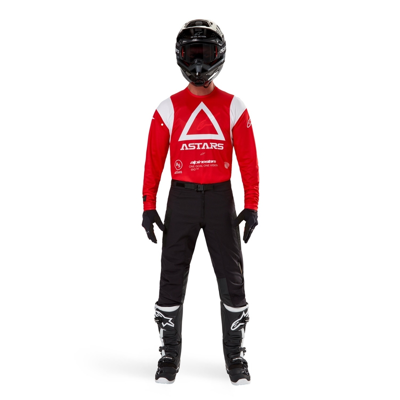Alpinestars Techdura motocross mez fluo piros
