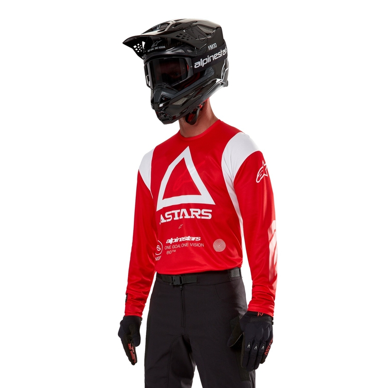 Alpinestars Techdura motocross mez fluo piros