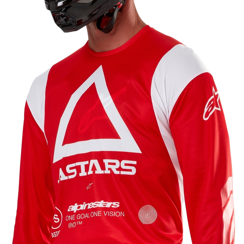 Alpinestars Techdura motocross mez fluo piros