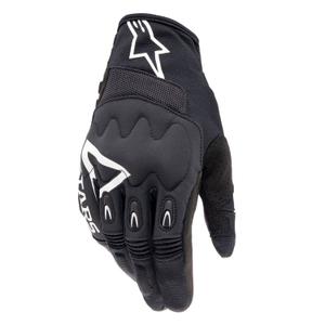 Motokrosové rukavice Alpinestars Techdura černo-bílé