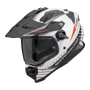 Scorpion ADF-9000 Air Feat enduro bukósisak matt fehér-fekete-piros