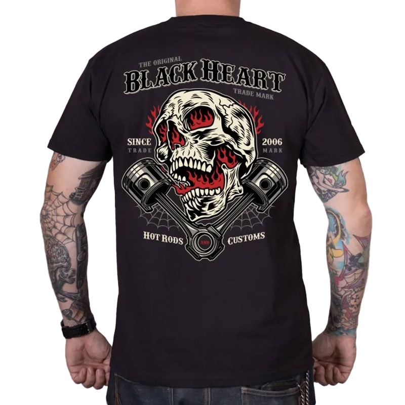 Black Heart Flame Piston plóló fekete