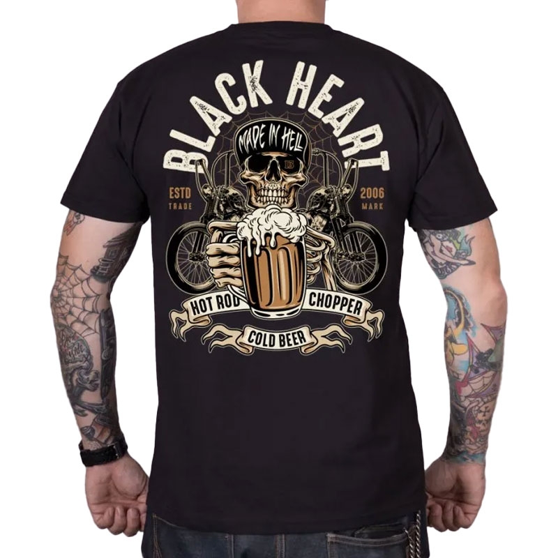 Black Heart Beer Biker póló fekete