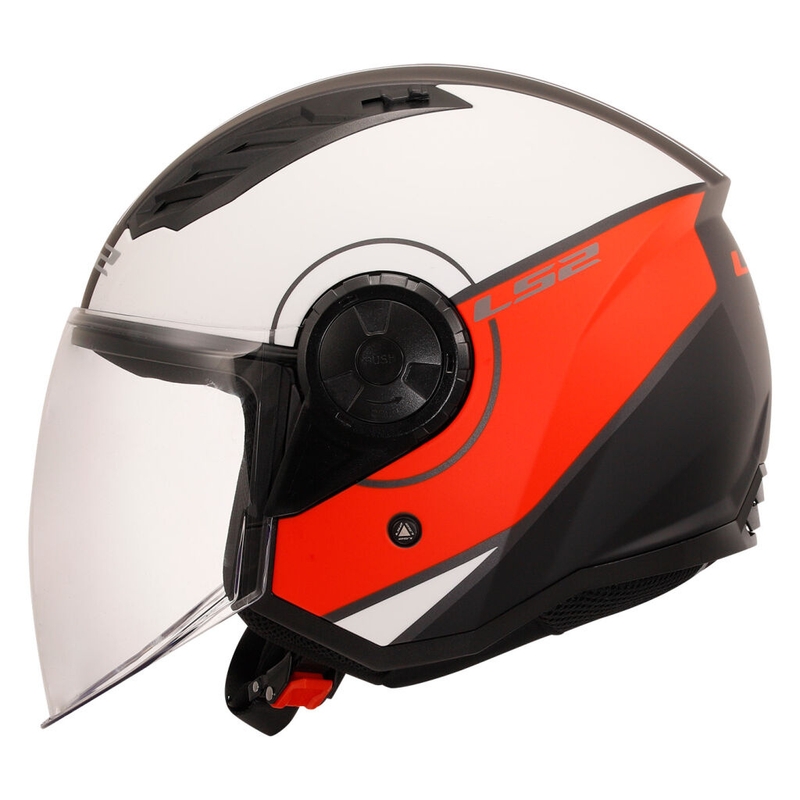 LS2 OF616 Airflow II Cover nyitott bukósisak matt fehér és piros