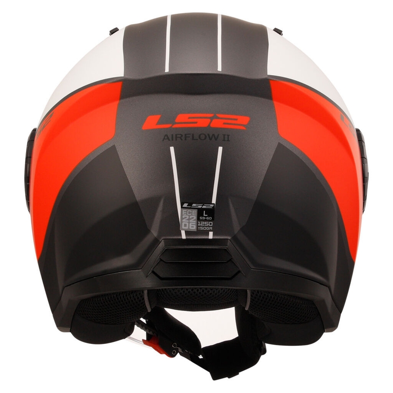 LS2 OF616 Airflow II Cover nyitott bukósisak matt fehér és piros