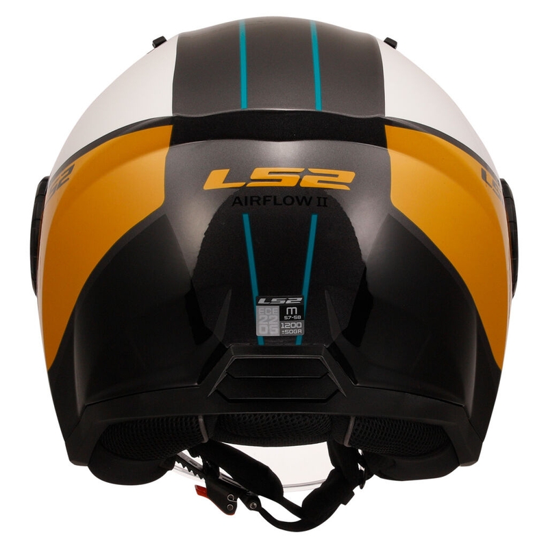 LS2 OF616 Airflow II Cover nyitott bukósisak fényes fehér-barna