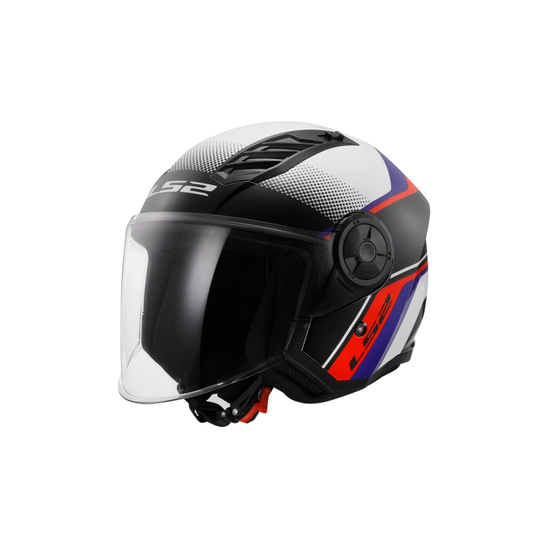 LS2 OF616 Airflow II Rush nyitott bukósisak fehér-kék-piros