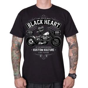 Black Heart Moto Kult póló fekete