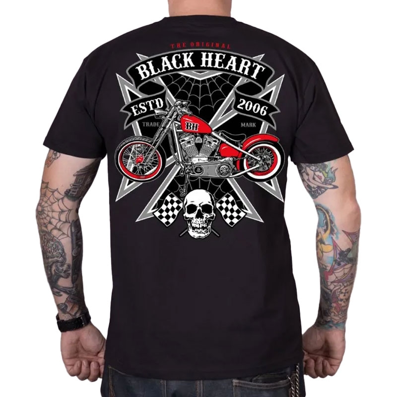 Black Heart Rock Iron póló fekete