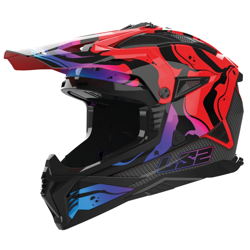 LS2 MX708 Fast II Wash motocross bukósisak vörös