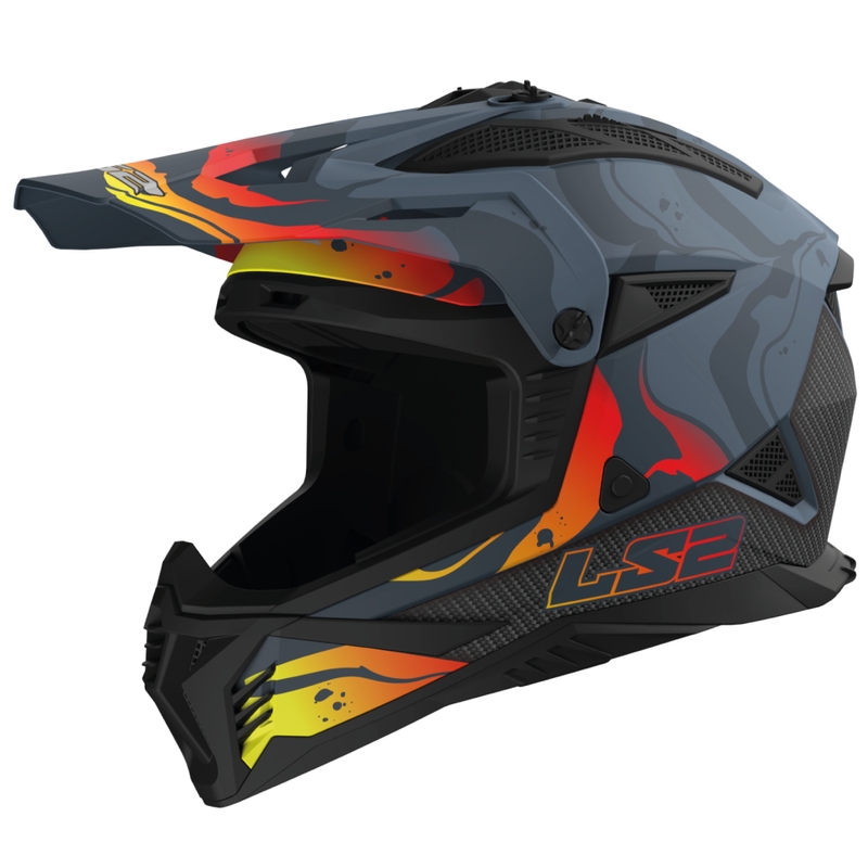 LS2 MX708 Fast II Wash motocross bukósisak sötét szürke