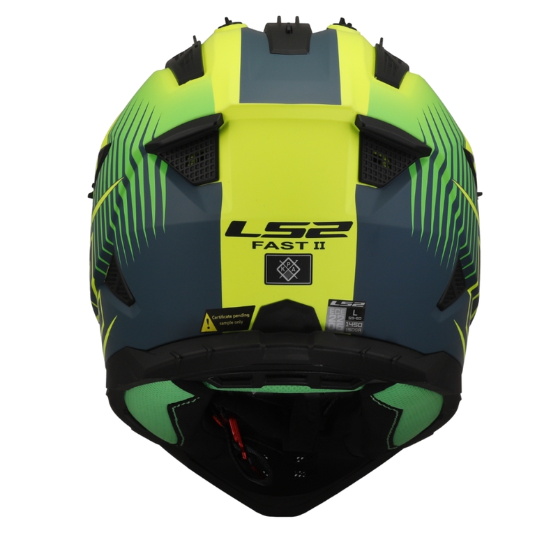 LS2 MX708 Fast II Duck motokrossz bukósisak zöld-sárga
