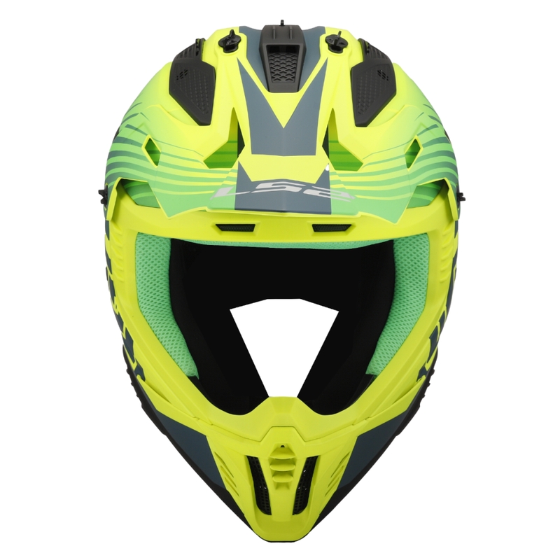 LS2 MX708 Fast II Duck motokrossz bukósisak zöld-sárga