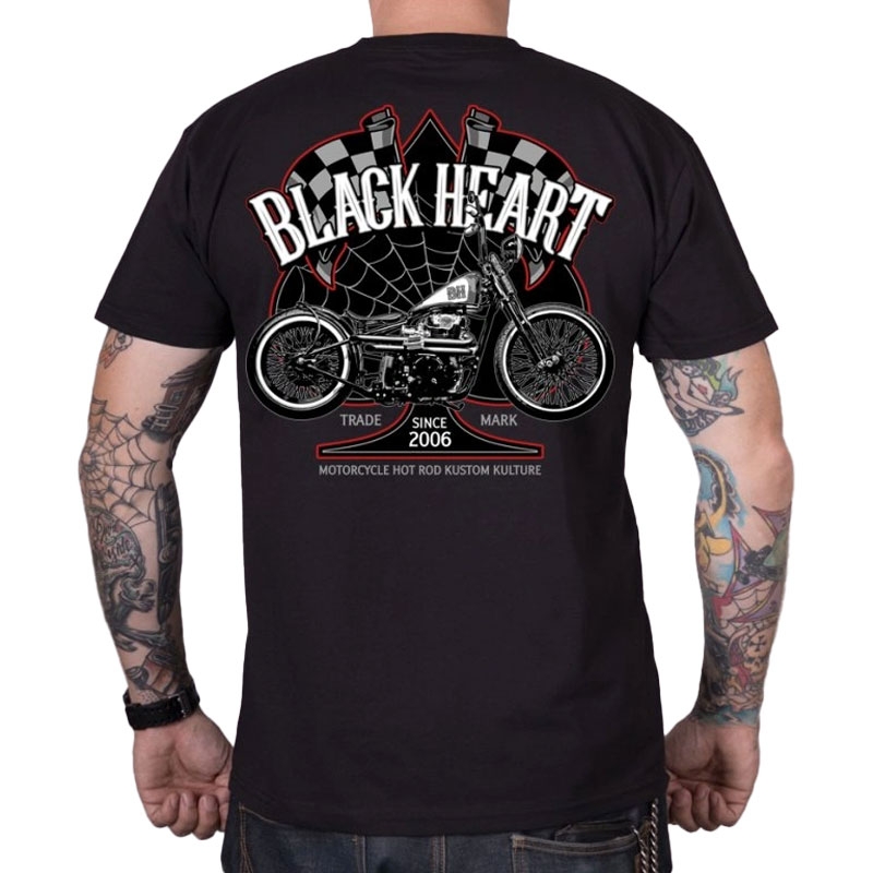 Black Heart Chopper Race póló fekete