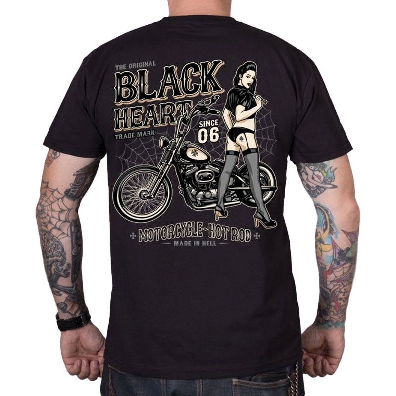 Black Heart Chopper Pussy póló fekete