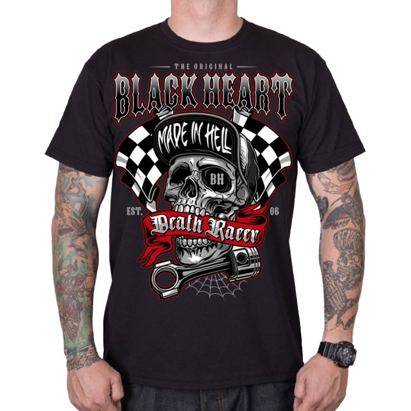 Black Heart Death Racer póló fekete