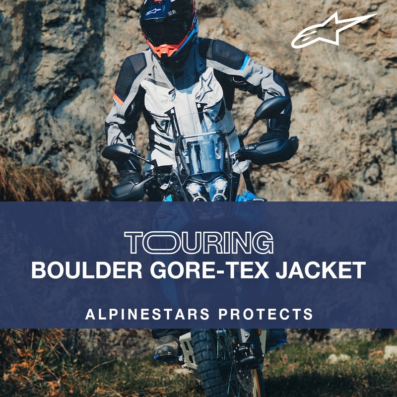 Alpinestars Boulder Gore-Tex motoros kabát sötétkék-fekete