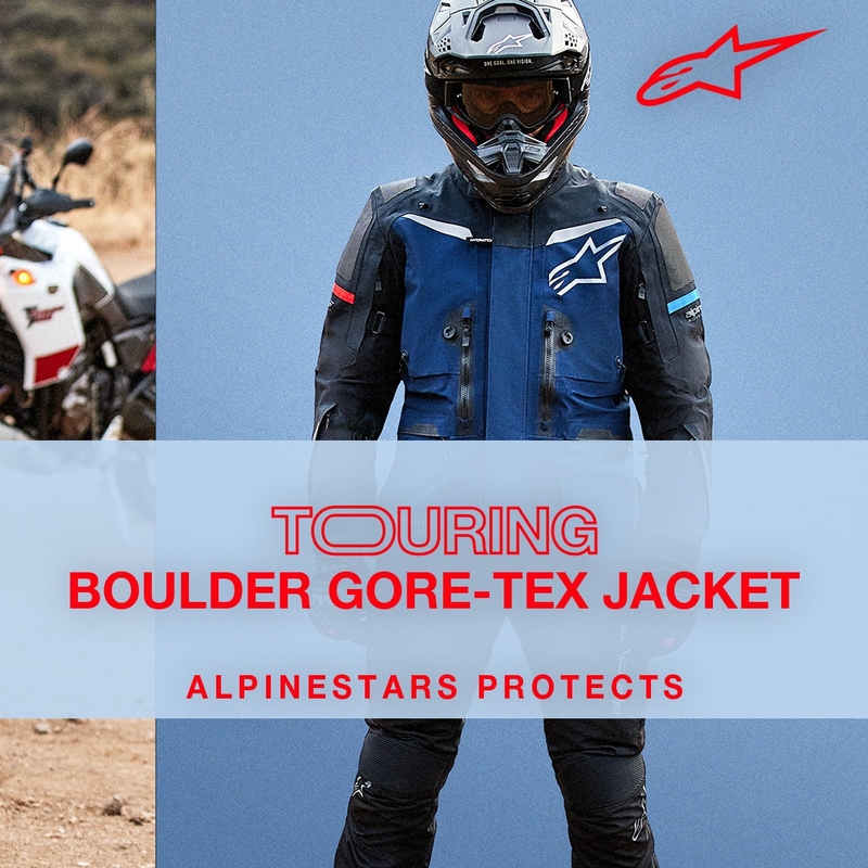 Alpinestars Boulder Gore-Tex motoros kabát sötétkék-fekete