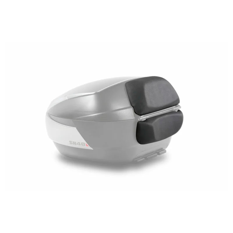 Felső csomagtartó SHAD SH48 New Titanium with backrest, carbon cover and PREMIUM SMART lock