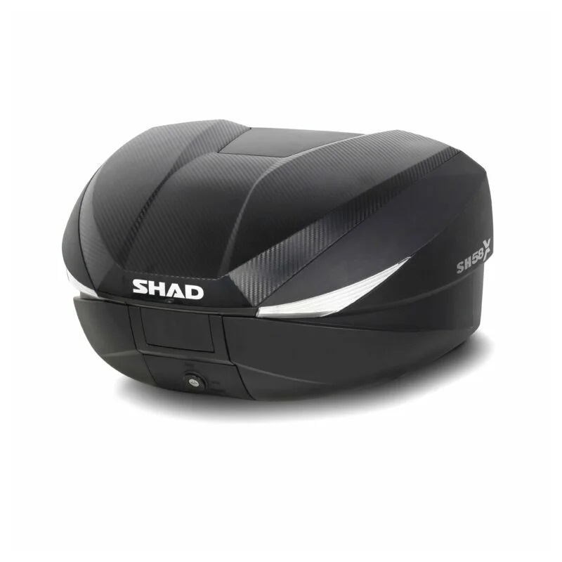 Felső csomagtartó színes fedéllel SHAD SH58X Fémes fekete with PREMIUM lock