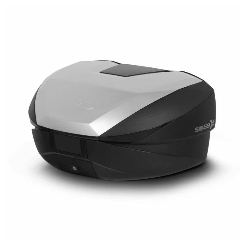 Felső csomagtartó SHAD SH59X black with aluminium cover (expandable concept) with PREMIUM SMART lock and backrest