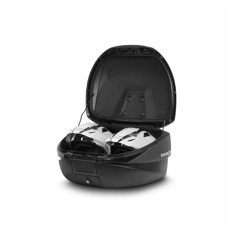 Felső csomagtartó SHAD SH59X black with aluminium cover (expandable concept) with PREMIUM SMART lock and backrest