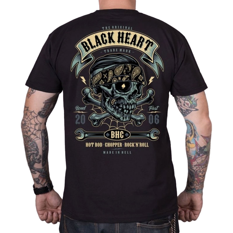Black Heart Bandana Boy póló fekete