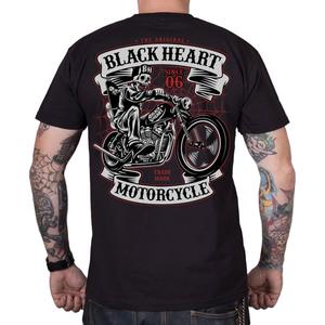 Black Heart Skeleton Chopper póló fekete