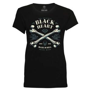 Dámské tričko Black Heart Bones černé