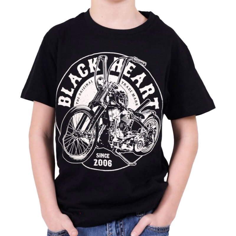 Black Heart Chopper Kid gyerek póló fekete