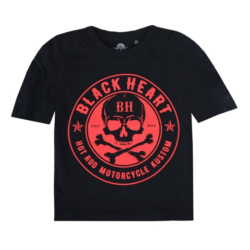 Black Heart Red Skul Blk gyerek póló fekete