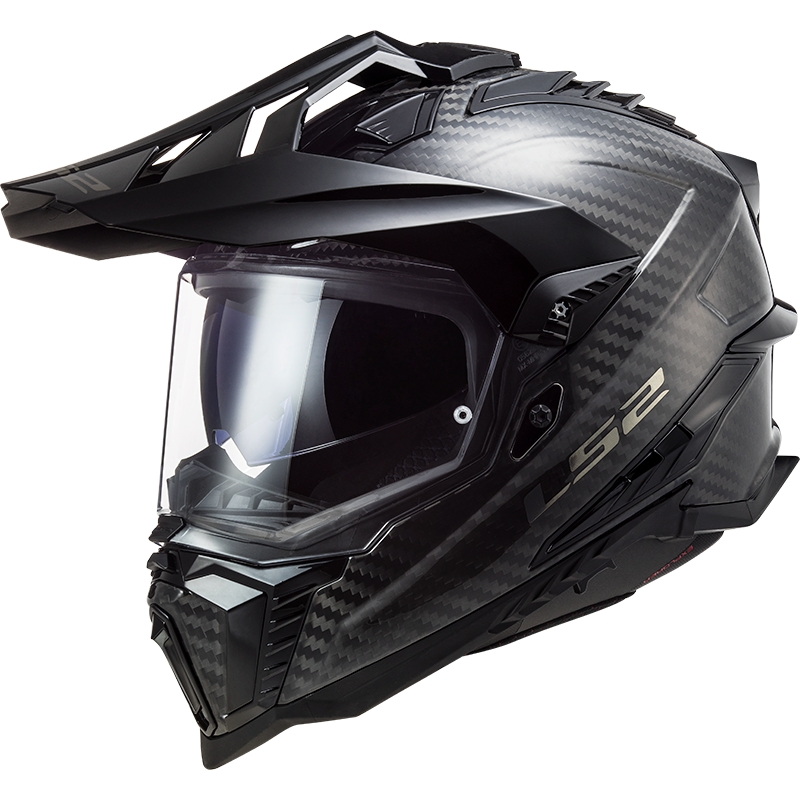 LS2 MX701 Explorer Carbon enduro bukósisak fényes fekete