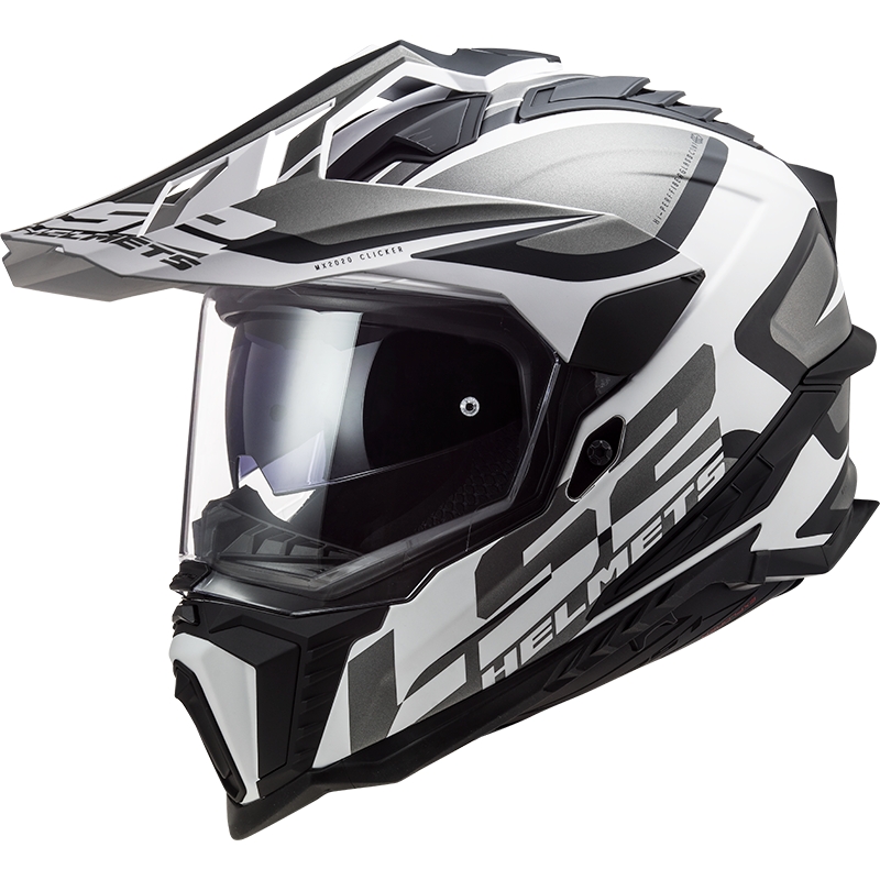 LS2 MX701 Explorer Alter enduro bukósisak matt fekete-fehér